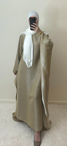 Abaya cape brillante Beige