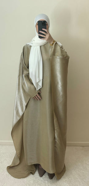 Abaya cape brillante Beige