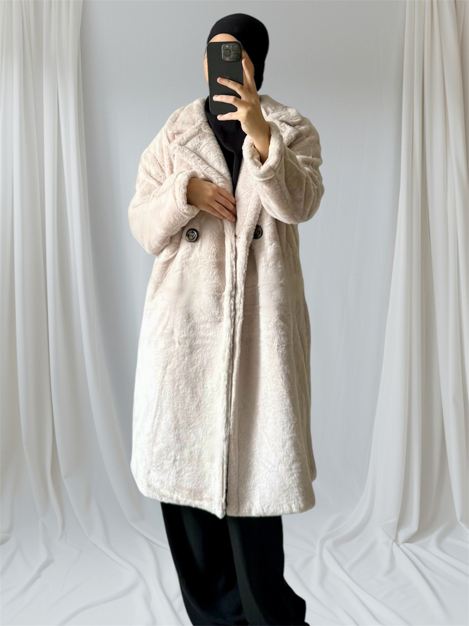 Manteau fourrure long