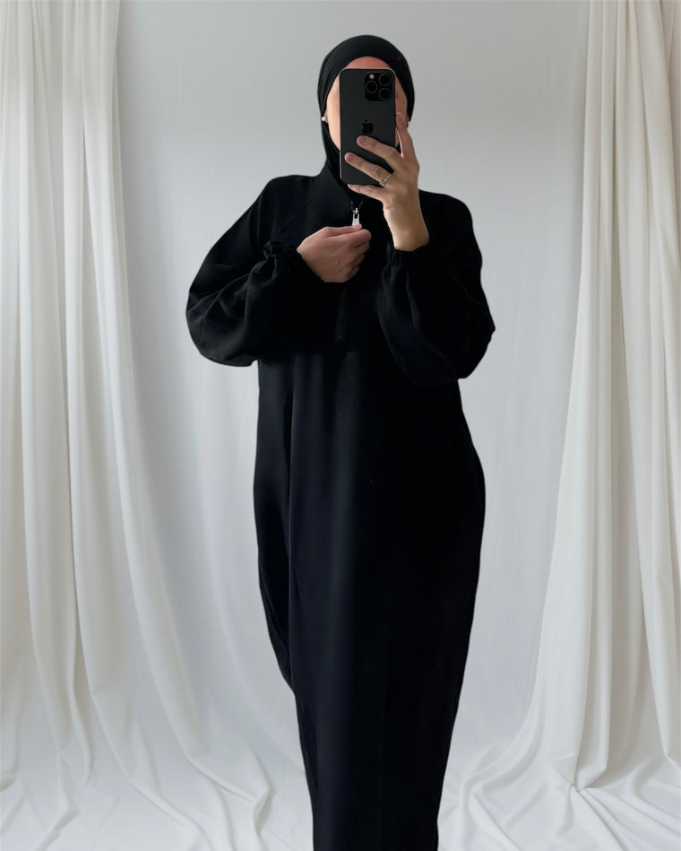 Abaya zippé avec poches