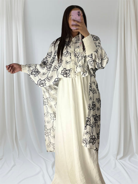 Ensemble sous robe + chemise avec ceinture