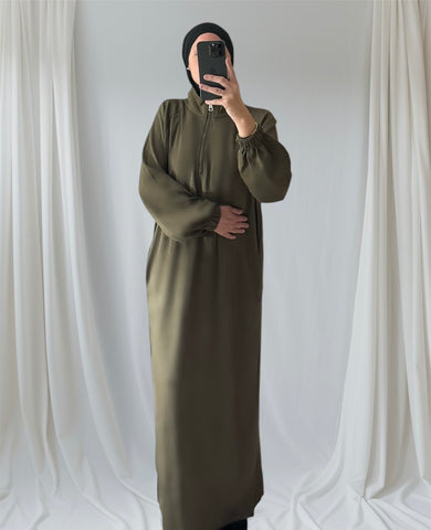 Abaya zippé avec poches