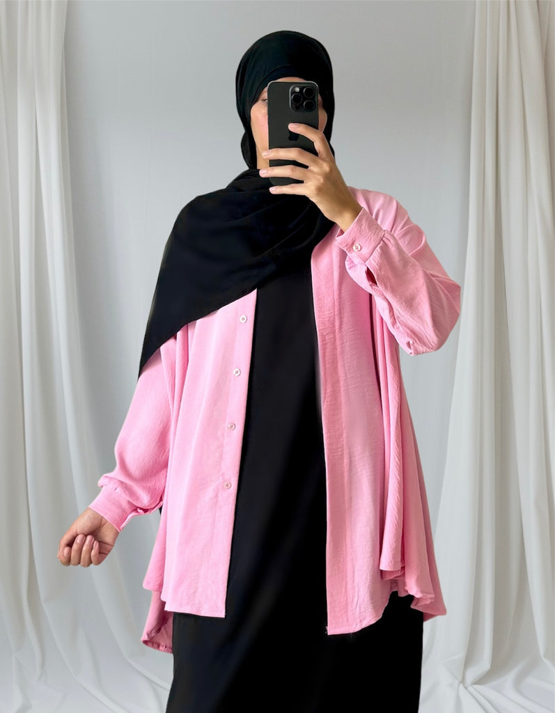 Blouse à boutons Rose