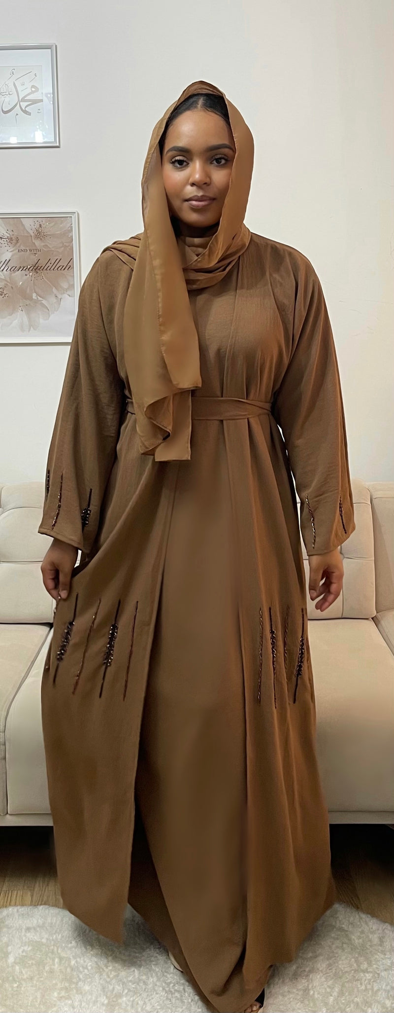 Abaya Dubaï robe, kimono et foulard