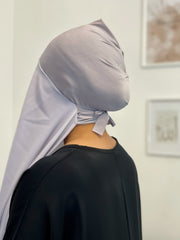 Hijab bonnet intégré Gris