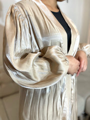 Kimono satinée brillant Beige